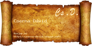 Cserna Dávid névjegykártya